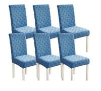 Set of 4 White Stretch Polyester Dining Chair Covers Soft &Protector for Kitchen Hotel & Dining Room Ideal for Stain & Scratch Resistance