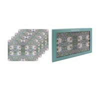 Set Of 4 William Morris Pimpernel Cork Backed Floral Placemats Table Mats