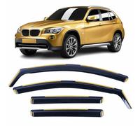 Set Of 4 Wind Deflectors For BMW X1 2010 2011 2012 2013 2015 2015 In-Channel Acrylic Side Window Visors-Smoke Tinted Sun & Rain Guards Reflectors Fits X1 E84.