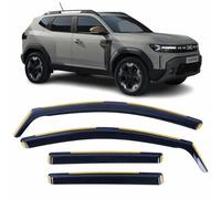 Set Of 4 Wind Deflectors For DACIA DUSTER 2025 2026 2027 In-Channel Acrylic Side Window Visors-Smoke Tinted Sun & Rain Guards Reflectors Fits Dacia Duster NEW.
