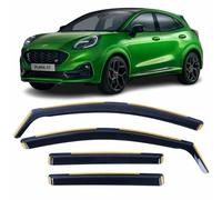 Set Of 4 Wind Deflectors For FORD PUMA 2019 2020 2021 2022 2023 2024 2025 In-Channel Acrylic Side Window Visors-Smoke Tinted Sun & Rain Guards Reflectors Fits Ford Puma
