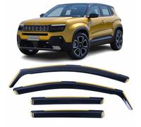 Set Of 4 Wind Deflectors For JEEP AVENGER 2023 2024 2025 2026 2027 In-Channel Acrylic Side Window Visors-Smoke Tinted Sun & Rain Guards Reflectors Fits Jeep Avenger New.