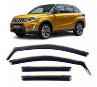 Set Of 4 Wind Deflectors For SUZUKI VITARA 2015 to 2024 In-Channel Acrylic Side Window Visors-Smoke Tinted Sun & Rain Guards Reflectors.