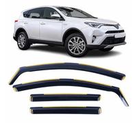 Set Of 4 Wind Deflectors For Toyota RAV4 2013 2014 2015 2016 2017 2018 In-Channel Acrylic Side Window Visors-Smoke Tinted Sun & Rain Guards Reflectors RAV4 XA40.
