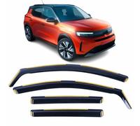 Set Of 4 Wind Deflectors For VAUXHALL FRONTERA 2025 2026 2027 In-Channel Acrylic Side Window Visors-Smoke Tinted Sun & Rain Guards Reflectors Fits E-Frontera NEW.