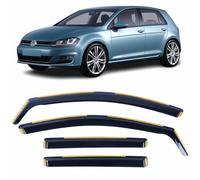 Set Of 4 Wind Deflectors For VW MK7 VOLKSWAGEN GOLF 7 HATCHBACK 5 door R GTI GT 2012 2013 2014 2015 2016 2017 2018 2019 2020 In-Channel Acrylic Side Window Visors-Smoke Tinted Rain Guards Reflectors.