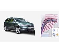 Set Of 4 Wind Deflectors IN-CHANNEL Type Compatible with SKODA KAROQ 5 Door SUV 2017 2018 2019 2020 Acrylic Glass Side Visors Window Deflectors