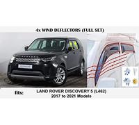 Set Of 4 Wind Deflectors STICK ON FIT Type Compatible with LAND ROVER DISCOVERY 5 L462 5 door SUV 2017 2018 2019 2020 2021 Models Acrylic Glass Side Visors Window deflectors for Land Rover Discovery 5