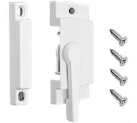 Set of 4 Window Sash Locks Compatible with For Sliding, Single and Double Hung Featuring Resistant Alloy for Long Term Use (Middle hole)