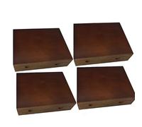 Set of 4 Wooden Sofa Legs 12cm Height Ideal for L-Shaped Couch Dresser and Table - Durable Replacement Furniture Feet for Home Decor Upgrade