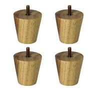 Set of 4 Wooden Sofa Legs,Tapered Coffee Table Furniture Feet,Replacement for Cupboard Chair Closet TV Cabinet Couch Legs,with M8/M10 Threaded Rod(M10(10MM)8cm/3.15in)