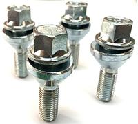 Set of 4 x alloy wheel M12 x 1.5 (12mm) thread 28mm length, 17mm Hex Wobble Wobbly Vari bolts variable Variation PCD 5x108, 5x112, 5x110, 5x114.3, 4x100, 4x98 for Mercedes cars (002)