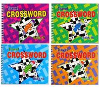 Set of 4 x Crossword Puzzle A5 Books Spiral Bound 170 Puzzles