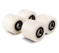 Set of 4 x Pallet Truck Rollers (4-pack kit, Diameter 82mm Width 70mm) Nylon Load Roller/Wheel with Ball Bearings 20mm bore, size 82x70x20mm 700kg