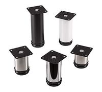 Set of 4 x SO-TECH® Furniture Foot Jimmy Black Ø 50 mm/Height: 100 mm Bed Foot