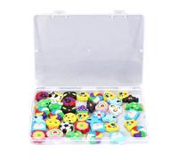 Set of 40 Erasers Animals Set, Eraser Children with Box, Erasers for Party Favours, Student Reward Souvenir Party Bags, Children's Birthday, Small Gift, Random Style