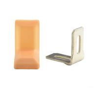 Set of 40 L Shape Right Angle Corner Brackets with Integrated Metal for Strong Load Bearing and Dust Proof Design Suitable for Tables, Shelves, Cabinets (Yellow)