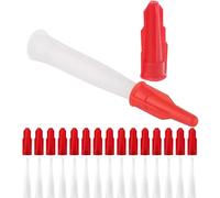 Set of 40 Silicone Tube Nozzles Caps with Screw Caps Resealable Silicone Cartridge Nozzles Screw-on Caulking Gun Replacement Nozzles Sealant Tool for Mastic Cartridge Spare Nozzles, Caulking Gun Tips
