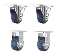 Set of 415.2cm Locking Casters for Furniture & Trolleys High Load Capacity Durable and Sturdy Fixed & Brake Wheels Ideal for Robust Applications