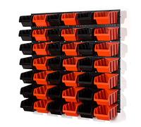Set of 42 black/orange M size IN-Box storage bins louvre