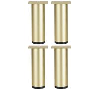Set of 4Cylindrical Sofa Legs Non-Slip Design for Beds Coffee Tables Chairs Golden Finish 25cm Height Perfect for Home Furniture Upgrade