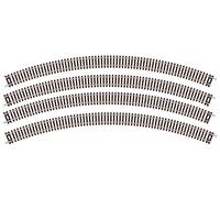 Set of 4x No.4 Radius Double Curve 333.4mm (13in) radius N railtracks Peco ST-19