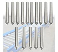 Set of 5/10/15 Durable 50mm Steel Roller ConveyorsGravityFed Belt Replacement Rollers for Efficient Warehouse Factory & Animal Fencing Logistics Solutions