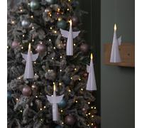Set of 5 16cm Battery Operated Floating Christmas Angel Candles with Warm White LEDs