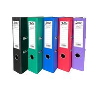 Set of 5 A4 Lever Arch Files for Paperwork A4 Folders with 70mm Spine, Thumb Ring & Elegant Anti-Spill Cover | Large Ring Binders | File Storage & Office Supplies Assorted Colours