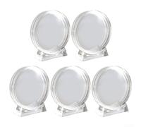 Set of 5 Acrylic Coin Display Cases, Clear Boxes for Collectible Coins (without inner pad)