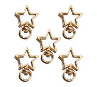 Set of 5 Alloy Key Rings Star Carry Bag Heavy Duty Magic Key Ring for Secure Fixing Power of Keys Practical Accessories Lightweight Alloy, C, Star
