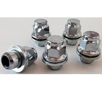 Set of 5 alloy wheel Nuts M12 x 1.5 thread, Flat seat, 21mm Hex suitable for Toyota