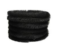 Set of 5 Black Gutter Brush Leaf & Moss Guards (4m each) - Fits 10-11.6cm Gutters, Stainless Loop, 20m Total | GFC563