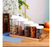 Set of 5 Cereal Container, Reusable Biscuit Storage Food Storage Box Airtight Seal Preservation Box No Leak Kitchen Container Set Dry Food Storage Cereal Food Container Box