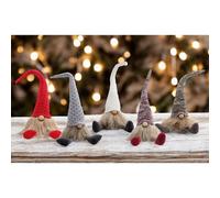 mysmartbuy.com Set of 5 Colourful Hat Bearded Christmas Gonks - Festive Xmas Scandi Faceless Fluffy Gonk Gnome Dwarf Elf Figurine Soft Plush Novelty Home Decoration - Each H43 x 9cm Diameter