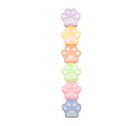 Set of 5 Creative Stackable Cats Paw Colour Highlighter Markers with 1 Cap, Multicolor Highlighter Pens for Office, Colouring Book, Jounal Planner, Note Taking, etc.