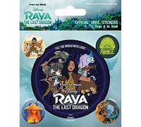 Set of 5 Disney Raya and The Last Dragon Mythical Vinyl Stickers Gadget Decals
