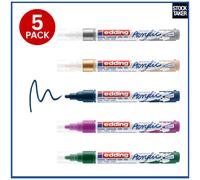 Set of 5 Edding 5100 Acrylic Paint Markers Medium Bullet Tip 2-3mm - Select Pack