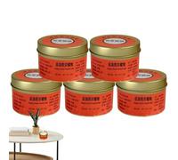 Set of 5 Emergency Candles - Long Burning Time 30 Hours | Odourless Low Smoke for Camping, Hiking & Power Failure | Compact Outdoor Light Source