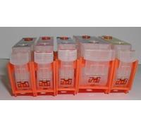 Set of 5 Empty refillable edible ink cartridges for use on Canon printer models IP4850, IP4950, MG5150, MG5250, MG5350