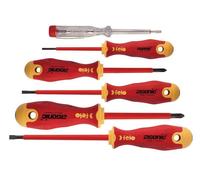 Set of 5 Ergonic VDE Screwdrivers with Magnetizer + 413 963 99