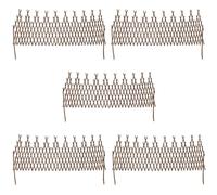 Set of 5 Expandable Garden Natural Willow Trellis Fence 170 x 37 cm