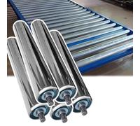 Set of 5 Heavy-Duty Galvanized Steel Conveyor Rollers for Woodworking 60mm 61mm 38mm 25mm Diameter Non-Powered Replacement Parts for Smooth Material Handling