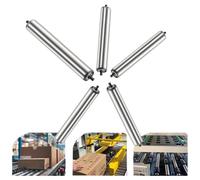 Set of 5 Heavy-Duty Steel Conveyor Rollers for Material Handling - 22" & 28" Lengths 1" & 2.4" Diameter Industrial Replacement Rollers for Efficient Unloading