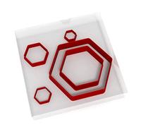 Set of 5 Hexagon Cutters Fondant Polymer Cookie Icing Crafts Clay