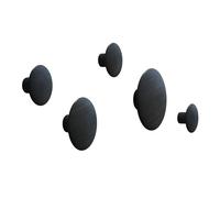 Set of 5 hooks Dots - black Black one size