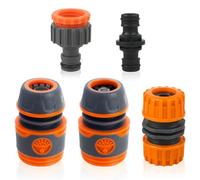 Set of 5 Hose Connector Set | 1/2" 3/4" Hose Tap Connector Double Male Hose Connectors Hose End Quick Waterstop Repair Connectors | Garden Hose Pipe Fitting