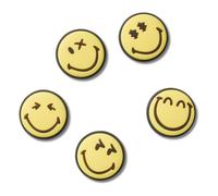 Set of 5 Jibbitz Smiley Yellow one size