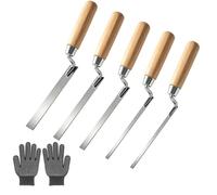 Set of 5 Joint Trowels as Complete Joint Trowel Set, Joint Trowels with Different Widths 6/8/10/12/15 mm, Robust Trowel for Processing Cement and Polymer Joint Sand for Tile Work
