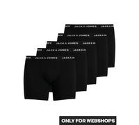 JACK & JONES Men's 5-Pack Boxers, Slim Fit, 95% Cotton, 5XL, Black